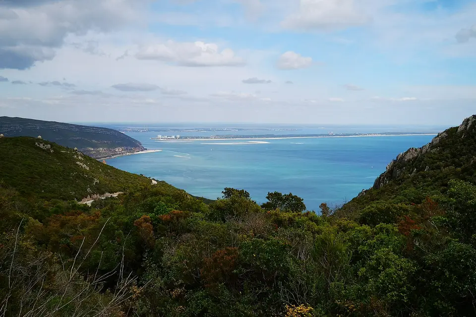 The Sado estuary and the Troia peninsula seen from the Arrabida hills
